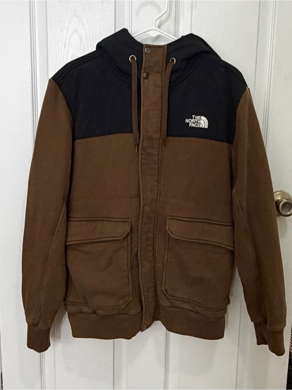 The North Face Brown & Black Hooded Field Jacket